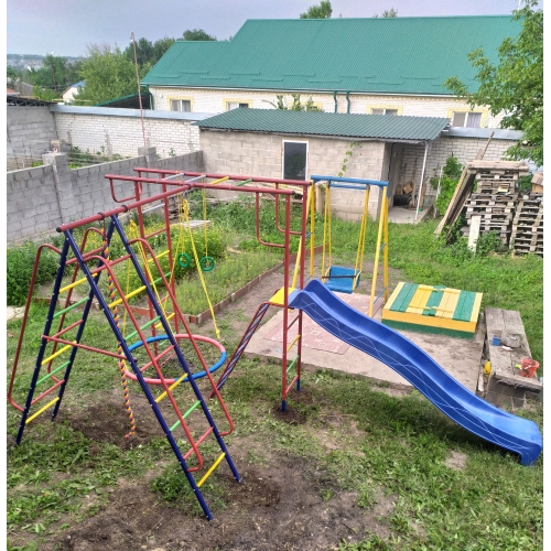 картинка Наклонная лестница с площадкой для горки к ДСК Вертикаль от магазина Лазалка