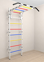 Шведская стенка Sv Sport усиленная 620 (Турник рукоход) ( Белый) ( Разноцветные перекладины)