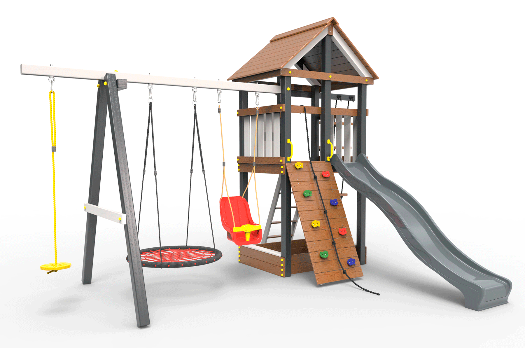 Детские площадки с качелями