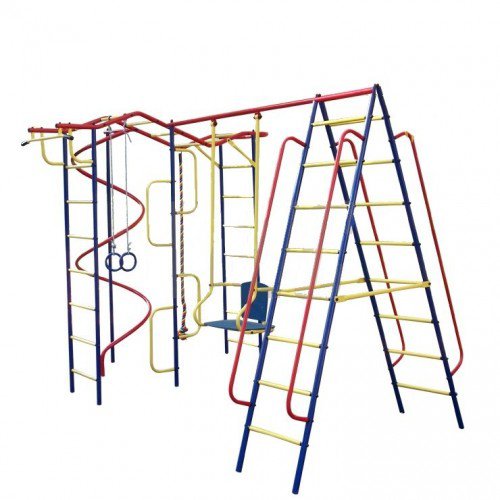 Детский спортивный комплекс для дачи Пионер "Вираж плюс" (ТК2 пластик) со спиралью