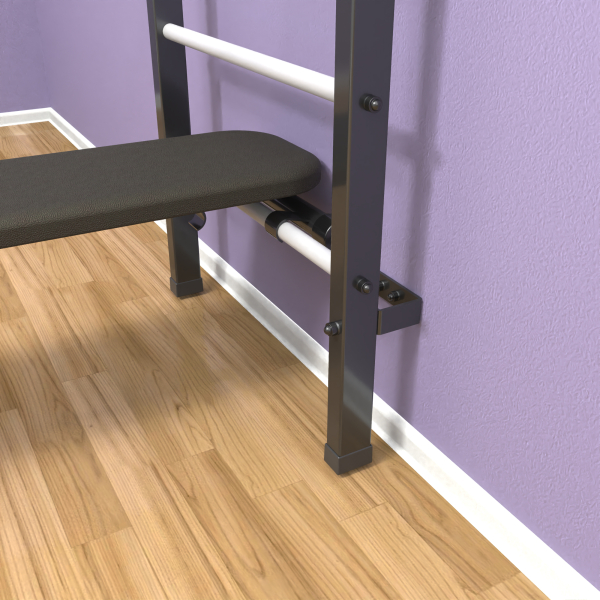 Шведская стенка «LittleSport» Л 3.0 Графит белые ступени