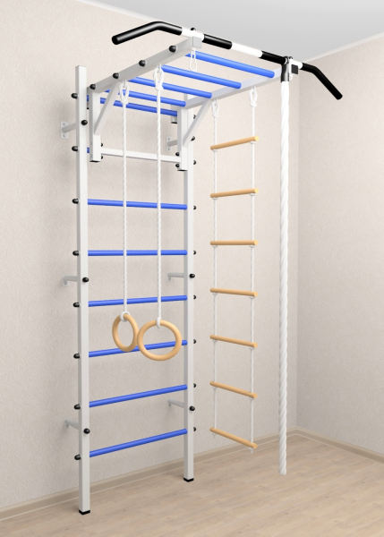 Шведская стенка Sv Sport усиленная 621 (Турник рукоход/Канат/Кольца/Лестница)