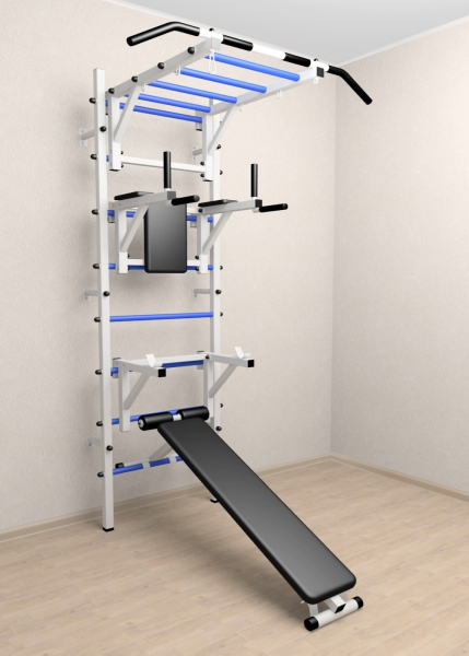 Шведская стенка Sv Sport усиленная 626 (Турник рукоход/Брусья/Стойка/Скамья) 