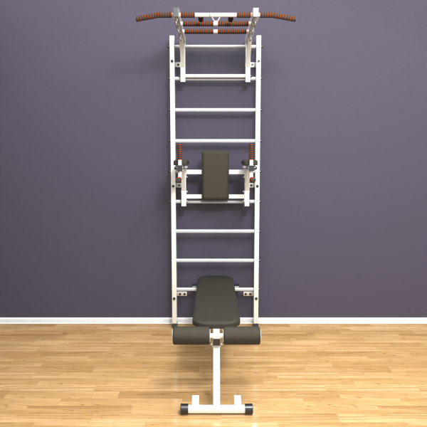 Шведская стенка «LittleSport» Л 3.0 Белый белые ступени