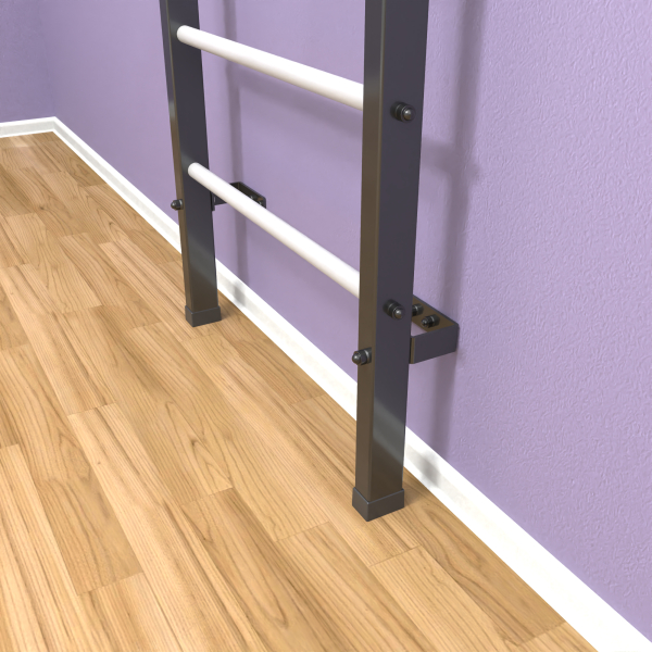 Шведская стенка «LittleSport» ПУ 2.0 Графит белые ступени