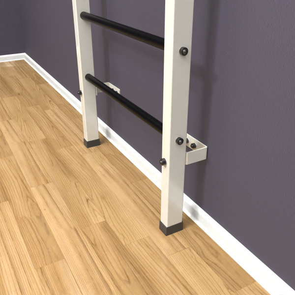 Шведская стенка «LittleSport» ПУ 2.0 Белый черные ступени