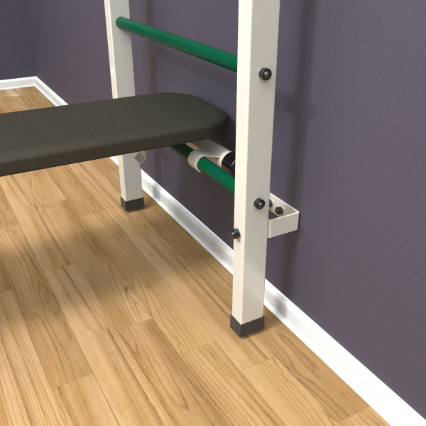 Шведская стенка «LittleSport» Л 3.0 Белый зеленые ступени