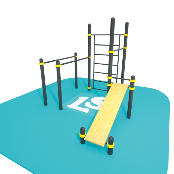 картинка Спортивный комплекс турник, брусья, скамья для пресса, шведская стенка ВоркАут ЛС49 от магазина Лазалка