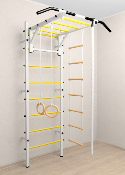 Шведская стенка Sv Sport 521 (Турник рукоход/Канат/Кольца/Лестница) 