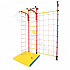 Детский спортивный комплекс ДСК "Turnik Home"  распорный с сетью ( красный - желтый)