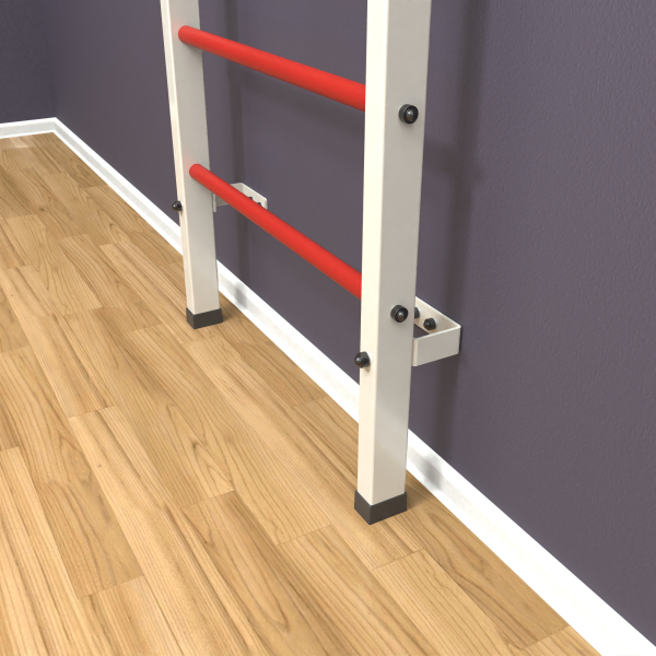 картинка Шведская стенка «LittleSport» Л 2.0 Белый красные ступени от магазина Лазалка