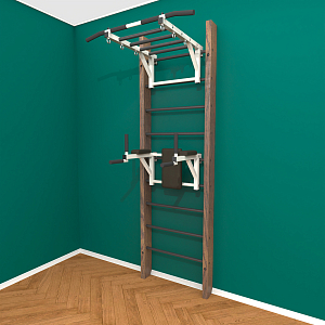 Брашированная шведская стенка "Кастерли" Classic РБ (Черныеступени)