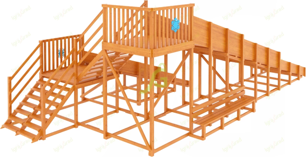 Зимняя горка "IgraGrad Snow Fox", скат 10 м (мод. 3)