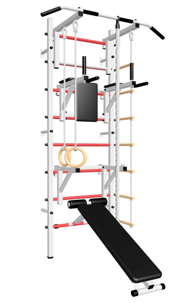 картинка Шведская стенка Sv Sport 508 (Турник стандарт/Брусья/Стойка/Скамья/Канат/Кольца/Лестница) арт.508 от магазина Лазалка